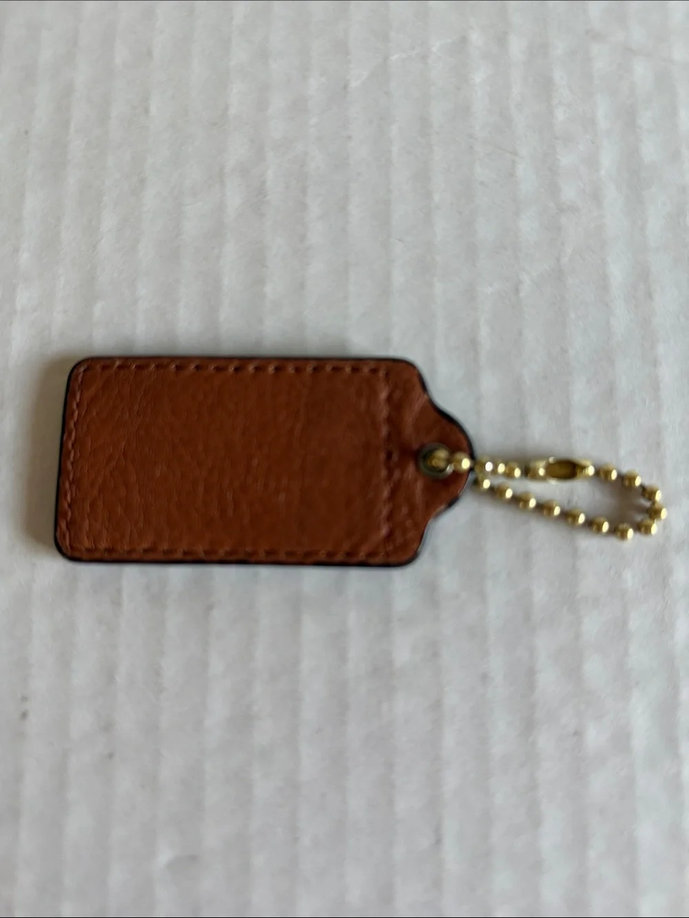 Coach Brown Leather Bag Tag/Keychain